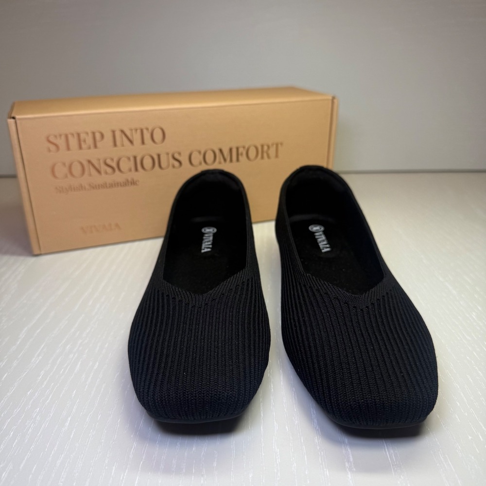 VIVAIA Margot 2.0 Square Toe Flats Black | EU 35 / US 5 - Picture 6 of 10